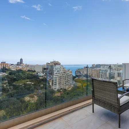 Valley & Sea View 2br Penthouse - 6 Mins To Balluta Bay By Quicktrips 아파트
